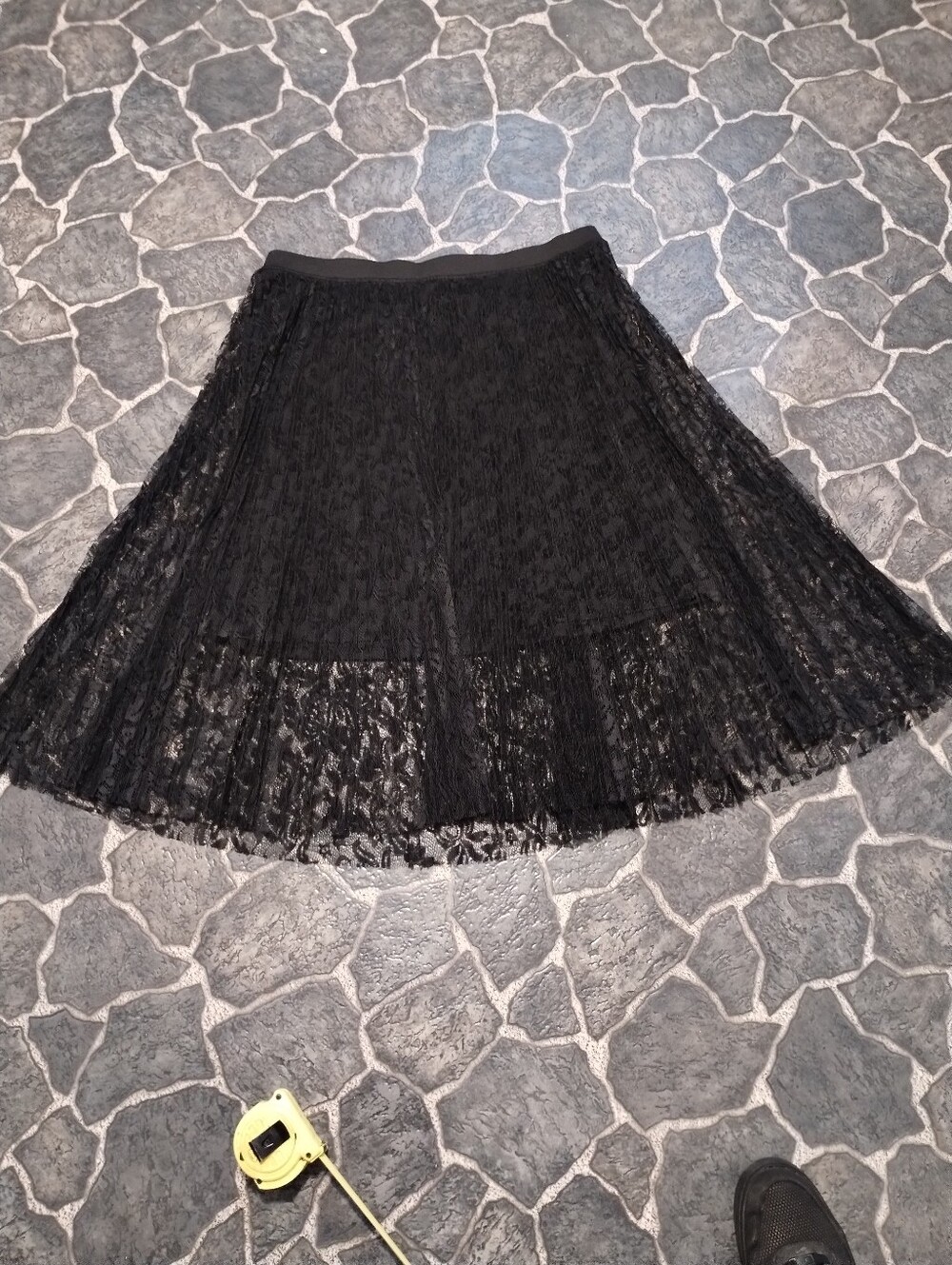 6th & Lane Black lace pleated skirt Lane Bryant plus size 20 NWT